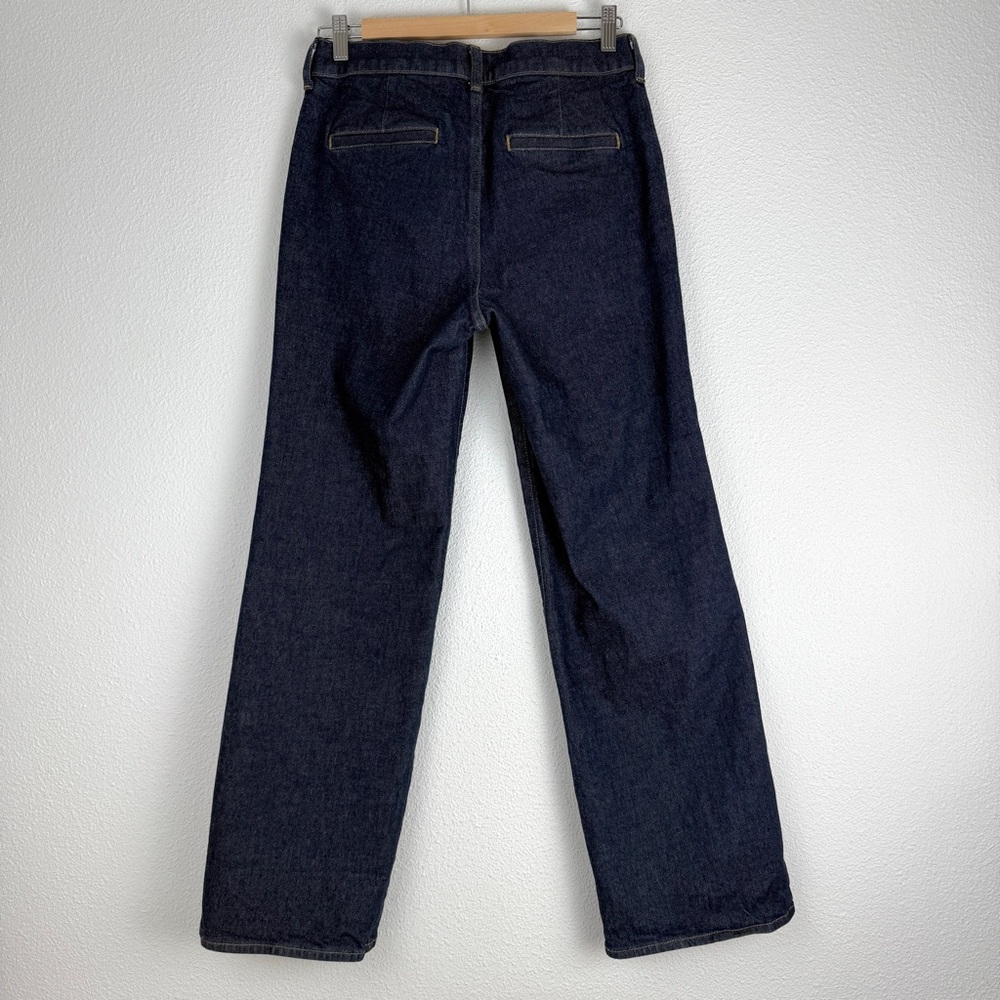J. Crew ‘96 Slim Wide Trouser Denim Dark Blue Women's Flare Jeans 26 - Picture 8 of 11